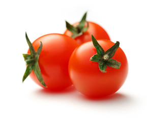 Canvas Print - Ripe tomatoes with green twig