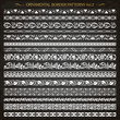 Ornamental border frame line vintage patterns 2 vector