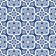 Gorgeous seamless pattern white blue Moroccan, Portuguese tiles, Azulejo, ornaments. Can be used for wallpaper, pattern fills, web page background,surface textures.