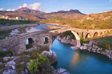 The Old Mes Bridge In Shkoder, Albania