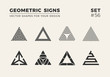 © Samolevsky - Set of eight minimalistic trendy shapes. Stylish vector logo emblems for Your design. Simple geometric signs collection.