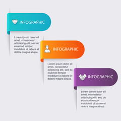 Aufkleber - Vector colorful info graphics for your business presentations. Can be used  website layout, numbered banners, diagram, horizontal cutout lines, web design.