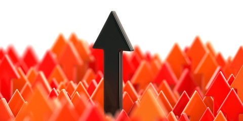 Poster - Arrows up. Image with clipping path