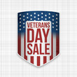 Veterans Day Sale realistic Shield