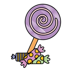 Sticker - sweet lollipop with candies