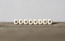 Word BEHAVIOR Made With Wood Building Blocks