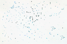 Holiday Background With Silver And Blue Star Confetti. Good Background For Christmas And New Year Cards.