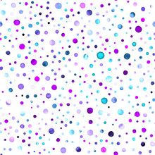 Watercolor Confetti Seamless Pattern. Hand Painted Lively Circles. Watercolor Confetti Circles. White Scattered Circles Pattern. 197.