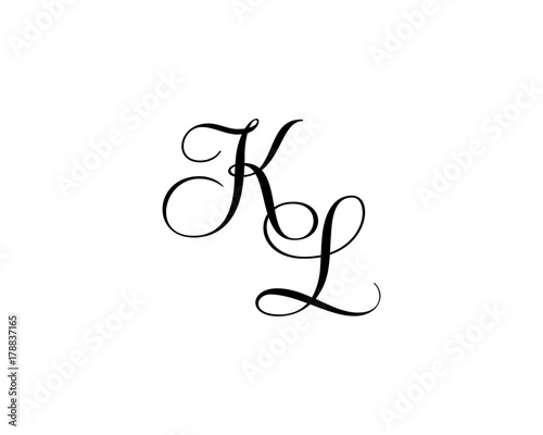 KL Letter Logo Icon 2 Stock Vector | Adobe Stock