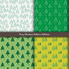 Poster - Seamless pattern with Christmas tree for winter holidays design background. Vector illustration.