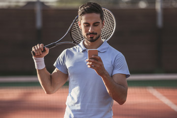 Man playing tennis