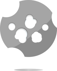 Poster - abstract cloud web icon, button isolated on white