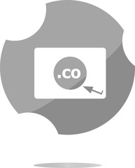 Domain CO sign icon. Top-level internet domain symbol