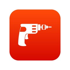Poster - Hand drill icon digital red