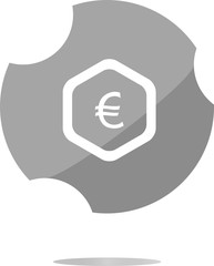 Poster - web icon on cloud with euro eur money sign