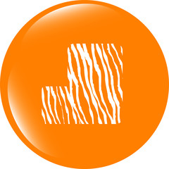 Poster - abstract icon on internet button isolated on white