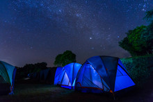 Pha Hua Singhs At Doi Samer Daw, Night Photography Of Milky Way In Sri Nan National Park, Thailand