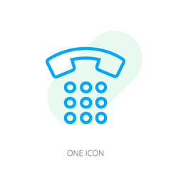 Poster - Dial phone number line icon