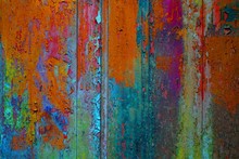 Alte Holzwand Mit Vielen Bunten Farben