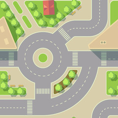 Poster - Vector background road intercharge