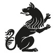 © digiselector - Heraldic pet dog or wolf animal rampant