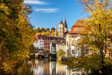Fototapeta Panele - Esslingen Germany view of historic medieval town center