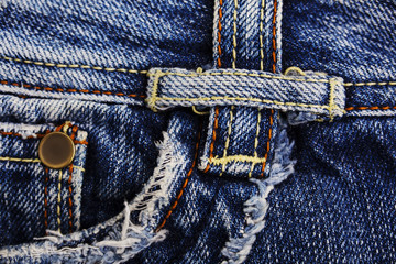 Denim Jeans Background With Seam of Jeans Fashion Design. 