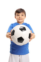 Sticker - Little boy giving a football