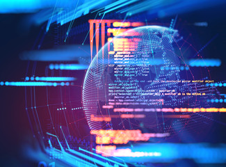 Programming code abstract technology background of software developer and  Computer script
