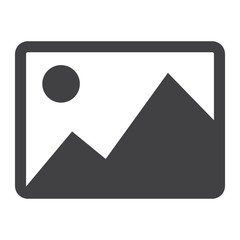 Aufkleber - Picture glyph icon, web and mobile, image sign vector graphics, a solid pattern on a white background, eps 10.