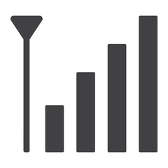 Poster - Mobile phone signal glyph icon, web and mobile, antenna sign vector graphics, a solid pattern on a white background, eps 10.