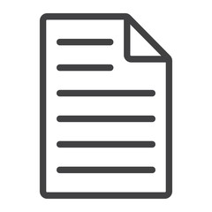 Poster - Document line icon, web and mobile, file sign vector graphics, a linear pattern on a white background, eps 10.
