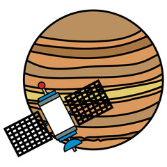 Sticker - venus planet with satellite