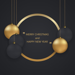 Wall Mural - vector modern christmas or 2018 happy new year winter holiday invitation card