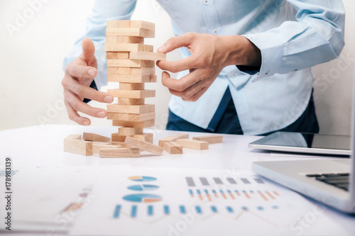 Fotomural Business Risk, Strategy, Planning management concept idea.