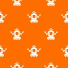 Poster - Cyborg on wheels pattern seamless