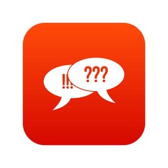 Poster - Question and exclamation icon digital red