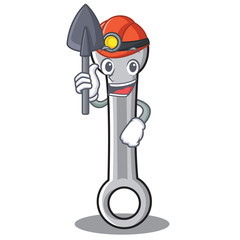 Miner spanner character cartoon style