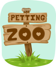 Petting Zoo Sign Board