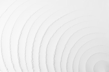 Poster - White abstract soft smooth semi circle lines plaster background.