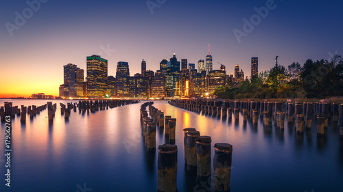 Fotografia  New York City Skyline at Night