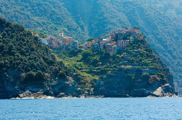 Corniglia from ship, Cinque Terre