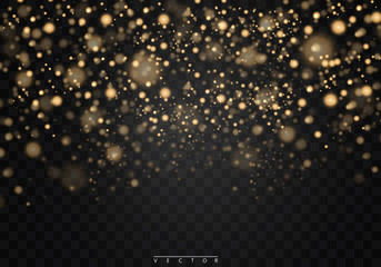 christmas shining bokeh isolated on transparent background. christmas concept. vector eps10