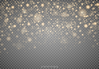 Christmas shining bokeh isolated on transparent background. Christmas concept. Vector EPS10