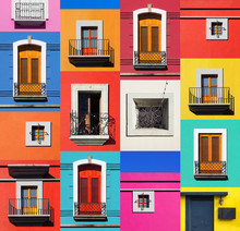 BEAUTIFUL COLOURFUL MEXICAN DOORS AND WINDOWS - MEXICO