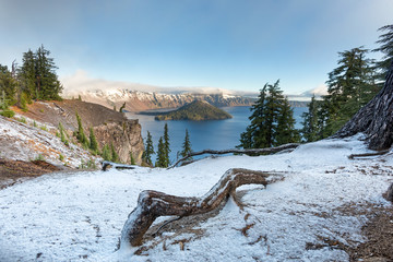 Wall Mural - Sunrise at Crater Lake National Park , Oregon, USA