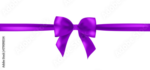 Fotografía Vector violet ribbon bow