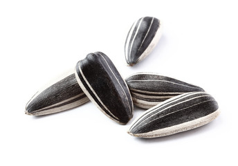 sunflower seeds isolated white background