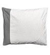 © pbombaert - Gray and white pillow of an bed isolated