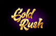 © dragomirescu - gold rush 3d gold golden text metal logo icon design handwritten typography